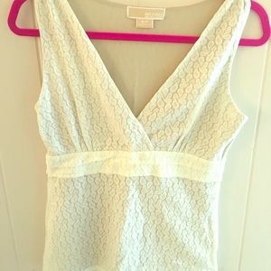 Off white lacey sleeveless top